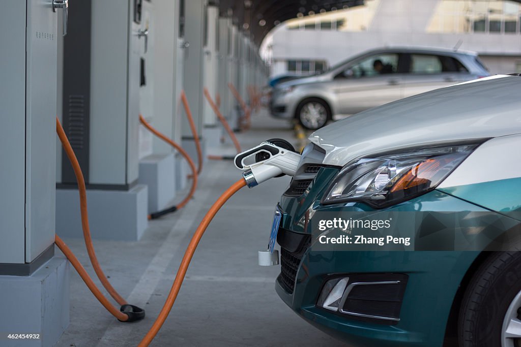 A charging station for electric cars.  To fight the 'war on...