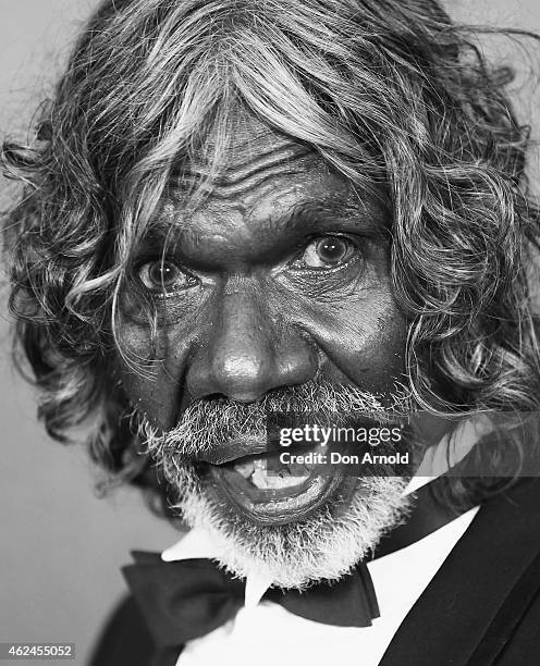 David Gulpilil arrives at the 4th AACTA Awards Ceremony at The Star on January 29, 2015 in Sydney, Australia.