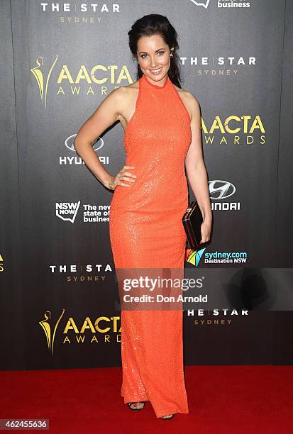 Genna Chanelle Hayes arrives at the 4th AACTA Awards Ceremony at The Star on January 29, 2015 in Sydney, Australia.