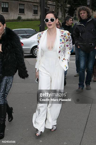 Actress Rose McGowan is seen on January 29, 2015 in Paris, France.