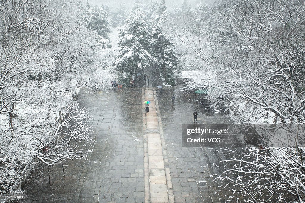 Snow Falls In Nanjing