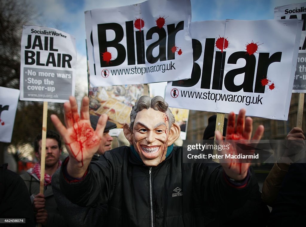 Protests Are Held Over The Delay In The Publication Of The Iraq War Inquiry