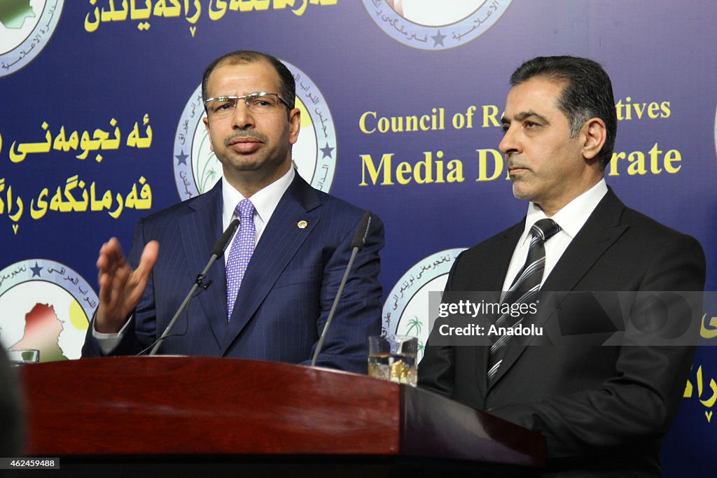 Press conference of Salim al-Jabouri and Muhammad Salim al-Gabbani in Baghdad