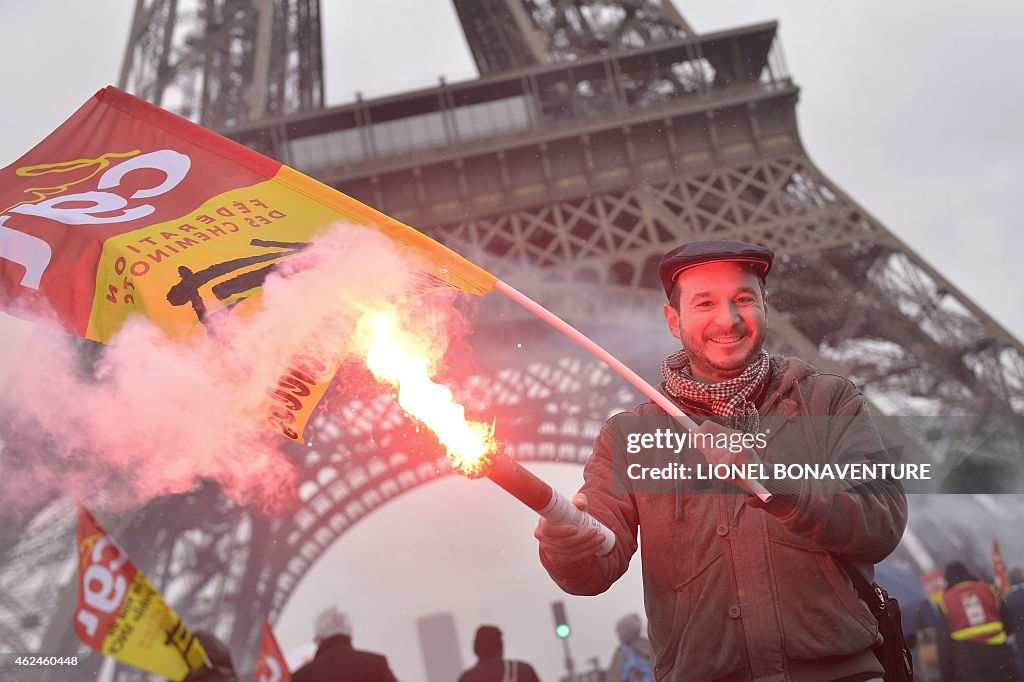 FRANCE-TRANSPORT-RAIL-PROTEST-SNCF