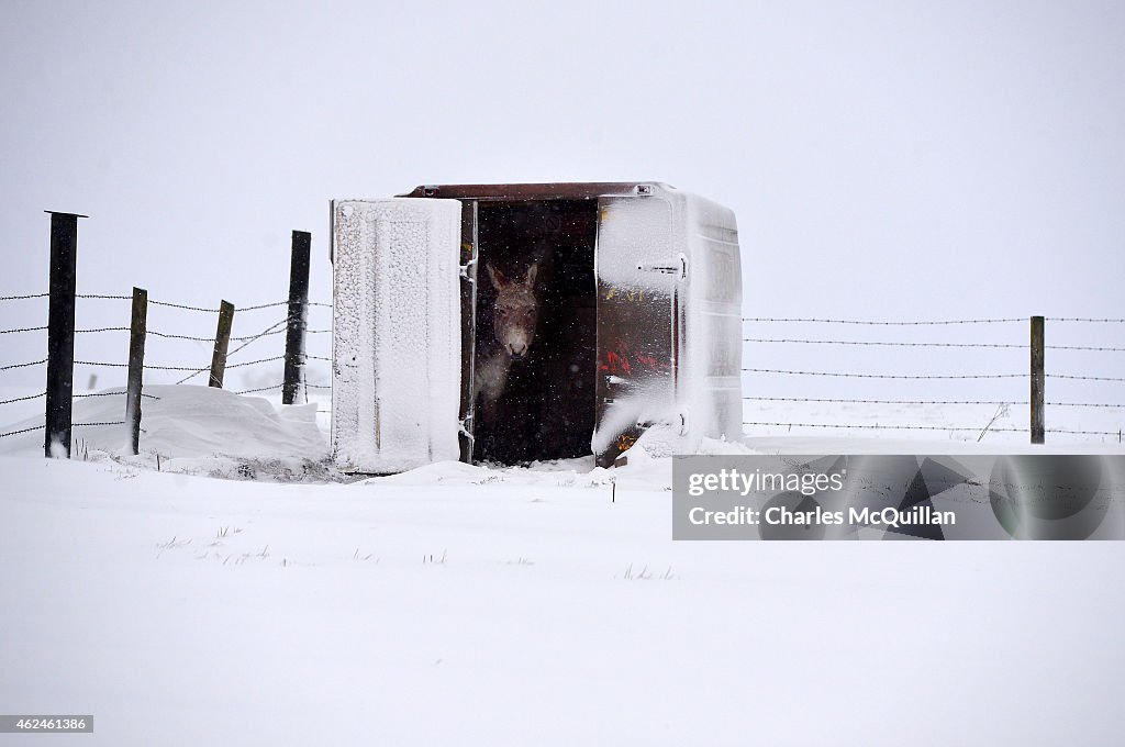 Snow Hits Parts Of The UK