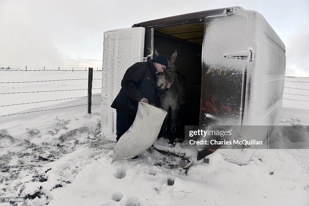 Snow Hits Parts Of The UK