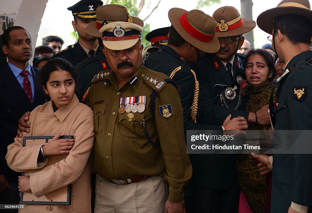 Colonel M Rai The daughter of martyred hero Colonel Munindra Nath Rai holds his ...