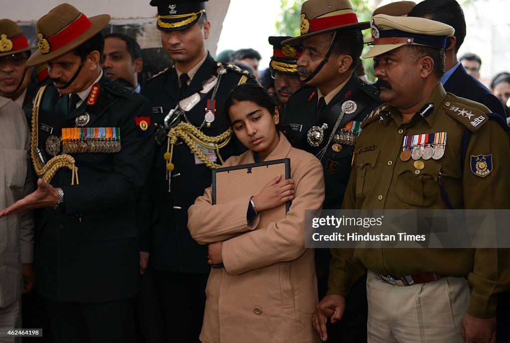 Colonel M Rai The daughter of martyred hero Colonel Munindra Nath Rai holds his ...