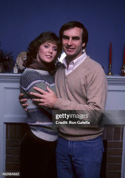 Actress Jean Bruce Scott and husband Robert Colman pose for an exclusive photo session on January 28, 1982 at Jean Bruce Scott and Robert Colman's...