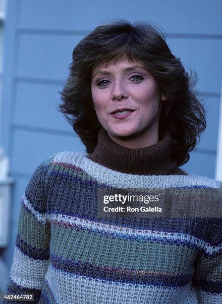 Actress Jean Bruce Scott poses for an exclusive photo session on January 28, 1982 at Jean Bruce Scott and Robert Colman's home in Van Nuys,...