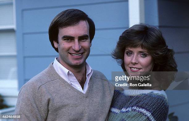 Actress Jean Bruce Scott and husband Robert Colman pose for an exclusive photo session on January 28, 1982 at Jean Bruce Scott and Robert Colman's...