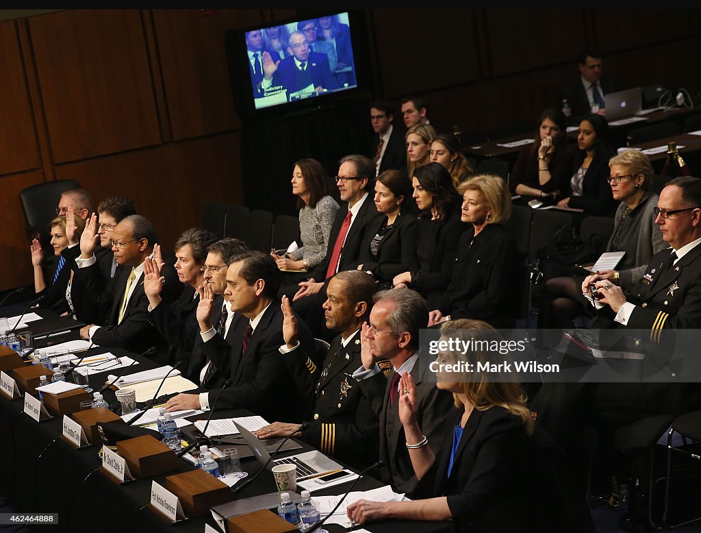Senate Judiciary Nomination Committee Hearing For Obama's Pick For Attorney General Loretta Lynch Testifies Continues