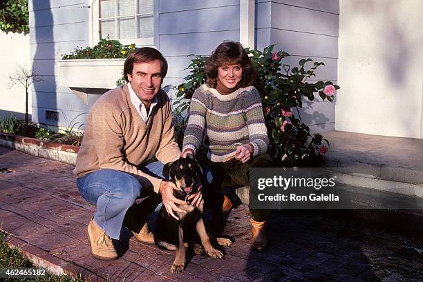 Actress Jean Bruce Scott and husband Robert Colman pose for an exclusive photo session on January 28, 1982 at Jean Bruce Scott and Robert Colman's...