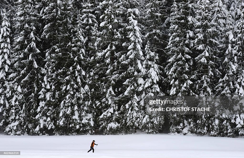 GERMANY-BAVARIA-WEATHER-SNOW