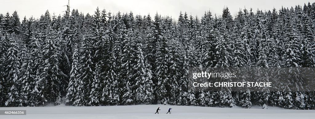 GERMANY-BAVARIA-WEATHER-SNOW