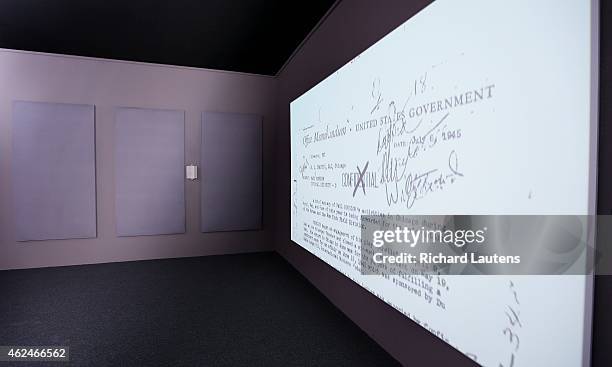 End Credits is an installation by Steve McQueen showing the FBI files of African/American singer/activist Paul Robeson. The Power Plant art gallery...