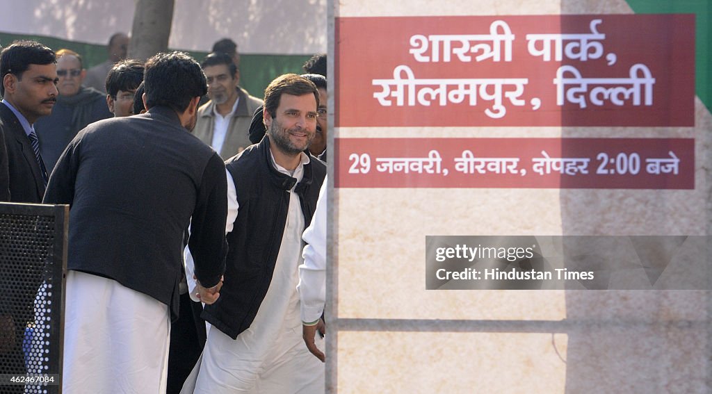 Congress Vice-President Rahul Gandhi Addresses Election Campaign For Delhi Assembly Elections