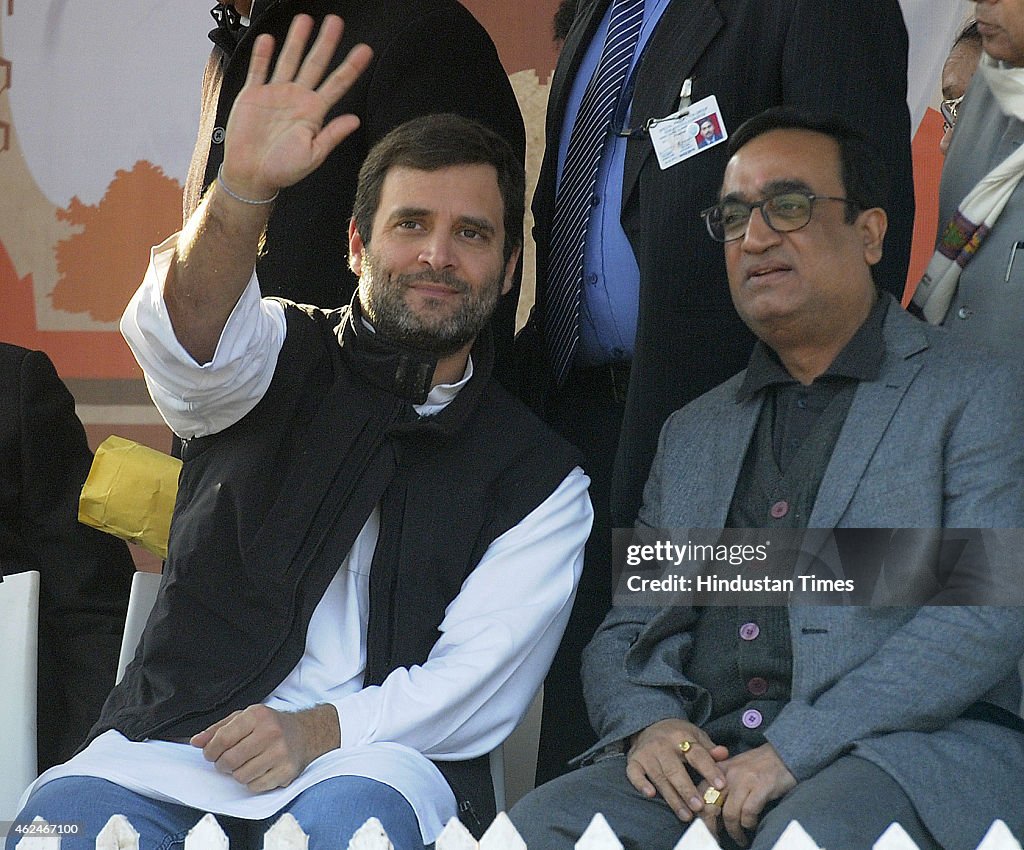 Congress Vice-President Rahul Gandhi Addresses Election Campaign For Delhi Assembly Elections