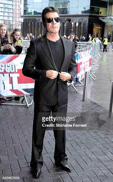 Simon Cowell attends the Manchester auditions for Britain's Got Talent at The Lowry on January 29, 2015 in Manchester, England.