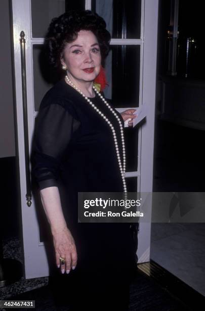 Kathryn Grayson attends 50th Annual Motion Picture Association Luncheon on December 9, 1989 at the Beverly Wilshire Hotel in Beverly Hills,...