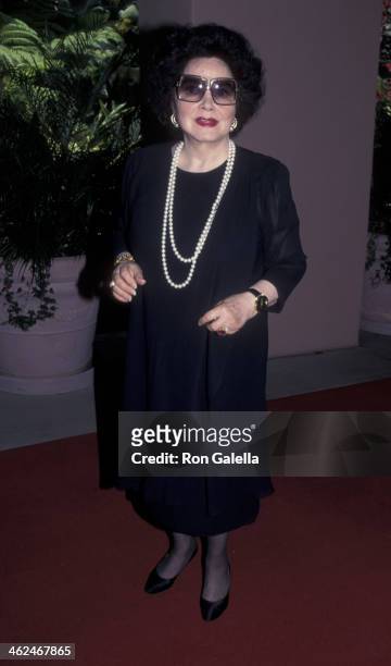 Kathryn Grayson attends Ladies of the Musicals Luncheon on June 12, 1996 at the Beverly Hills Hotel in Beverly Hills, California.