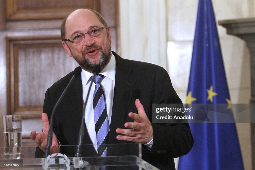 Aleksis Cipras - Martin Schulz in Athens