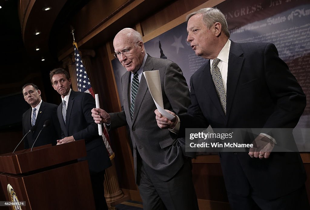 Members Of US Senate Hold News Conference On Cuba