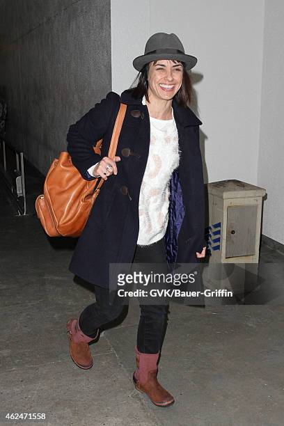 Constance Zimmer seen at LAX on January 28, 2015 in Los Angeles, California.