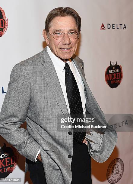 Former NFL player Joe Namath attends the Friars Club Roast of Terry Bradshaw during the ESPN Super Bowl Roast at the Arizona Biltmore on January 29,...