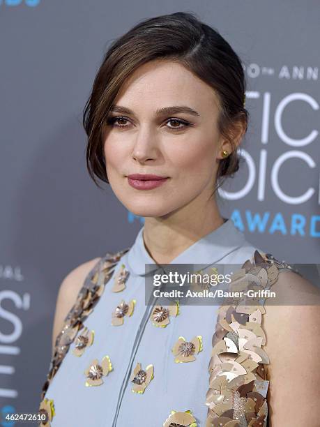 Actress Keira Knightley arrives at the 20th Annual Critics' Choice Movie Awards at Hollywood Palladium on January 15, 2015 in Los Angeles, California.