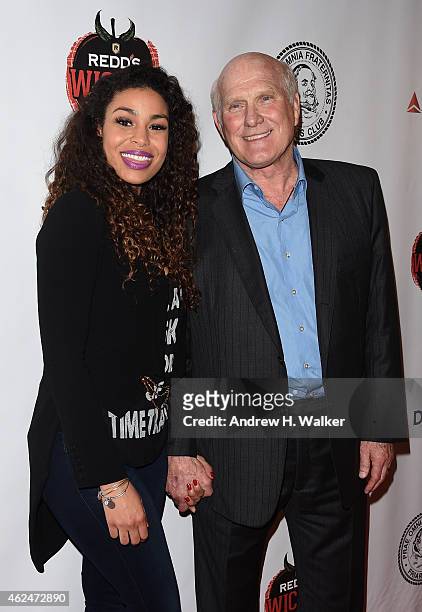 Singer Jordin Sparks and honoree Terry Bradshaw attend the Friars Club Roast of Terry Bradshaw during the ESPN Super Bowl Roast at the Arizona...