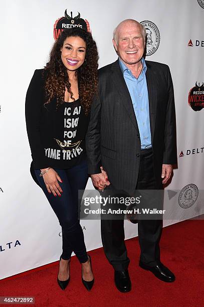 Singer Jordin Sparks and honoree Terry Bradshaw attend the Friars Club Roast of Terry Bradshaw during the ESPN Super Bowl Roast at the Arizona...