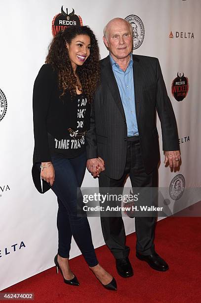Singer Jordin Sparks and honoree Terry Bradshaw attend the Friars Club Roast of Terry Bradshaw during the ESPN Super Bowl Roast at the Arizona...