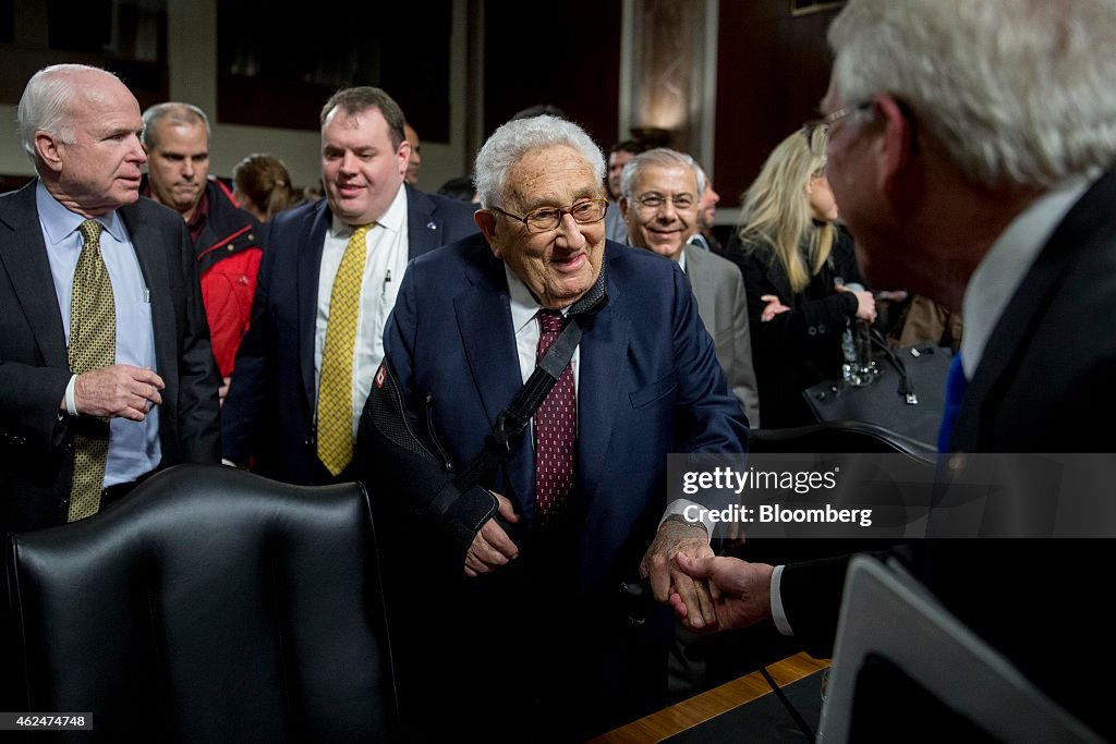 Former Secretaries Of State Kissinger, Shultz And Albright Testify Before Senate Panel