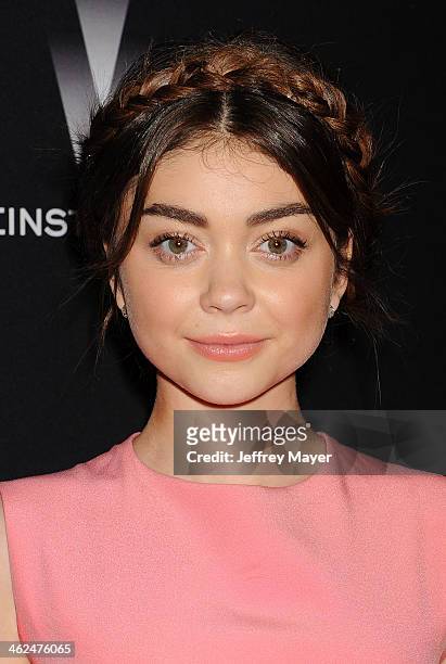 Actress Sarah Hyland attends The Weinstein Company & Netflix 2014 Golden Globes After Party held at The Beverly Hilton Hotel on January 12, 2014 in...