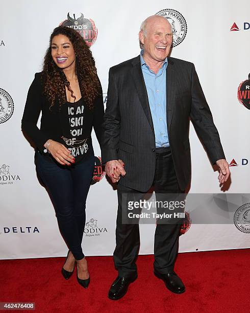 Singer Jordin Sparks and TV personality Terry Bradshaw attend the Friars' Club roast of Terry Bradshaw on January 29, 2015 at Arizona Biltmore in...
