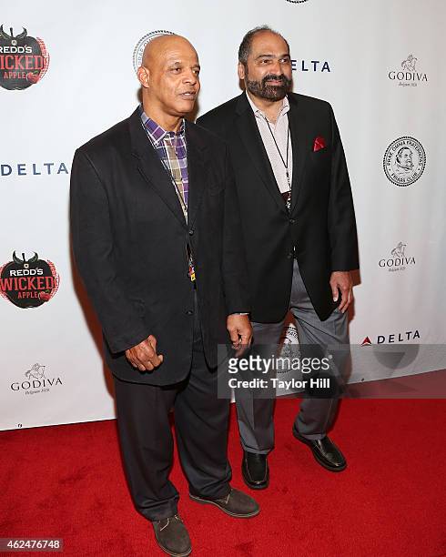 Lydell Mitchell and Franco Harris attend the Friars' Club Roast of Terry Bradshaw at Arizona Biltmore on January 29, 2015 in Phoenix, Arizona.