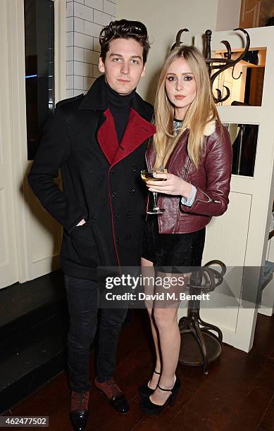 George Craig and Diana Vickers attend the launch of new restaurant West Thirty Six on January 29, 2015 in London, England.