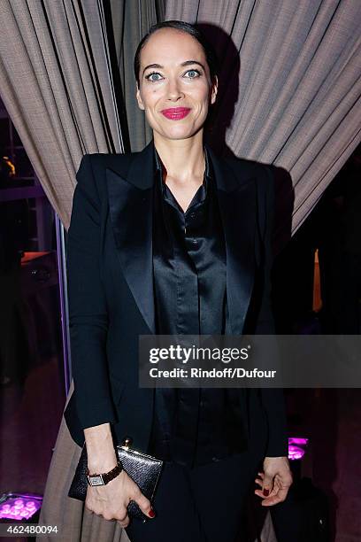 Actress Carmen Chaplin attends the Sidaction Gala Dinner 2015 at Pavillon d'Armenonville on January 29, 2015 in Paris, France.