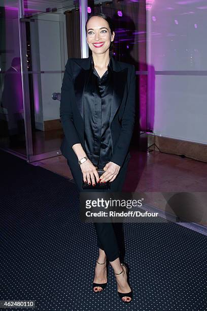 Actress Carmen Chaplin attends the Sidaction Gala Dinner 2015 at Pavillon d'Armenonville on January 29, 2015 in Paris, France.