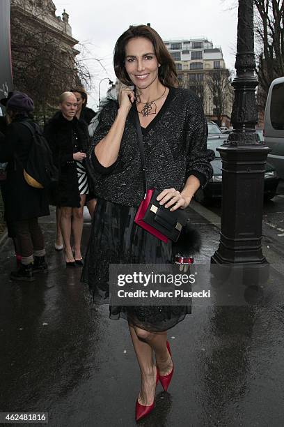 Adriana Abascal is seen on January 29, 2015 in Paris, France.