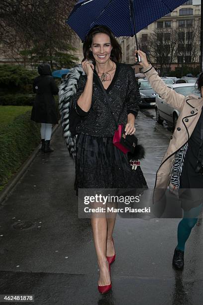 Adriana Abascal is seen on January 29, 2015 in Paris, France.