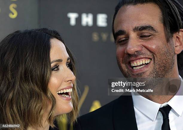 Rose Byrne and Bobby Cannavale arrive at the 4th AACTA Awards Ceremony at The Star on January 29, 2015 in Sydney, Australia.