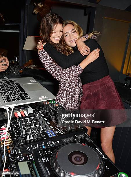 Sarah Ann Macklin and Chelsea Leyland attend the launch of new restaurant West Thirty Six on January 29, 2015 in London, England.