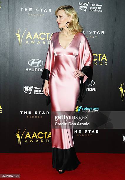 Cate Blanchett arrives at the 4th AACTA Awards Ceremony at The Star on January 29, 2015 in Sydney, Australia.