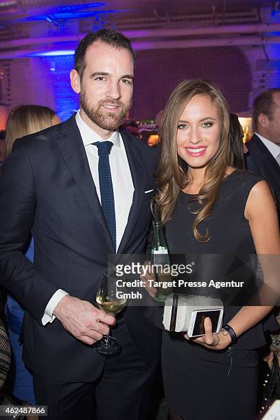 Alena Gerber and Christoph Metzelder attend the Mira Award 2015 at Station on January 29, 2015 in Berlin, Germany.