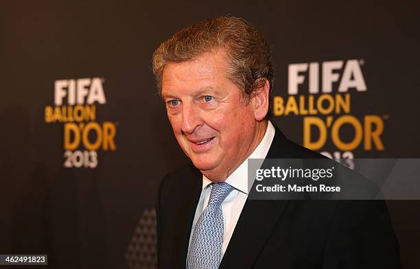 England manager Roy Hodgson arrives during the FIFA Ballon d'Or Gala 2013 at the Kongresshalle on January 13, 2014 in Zurich, Switzerland.