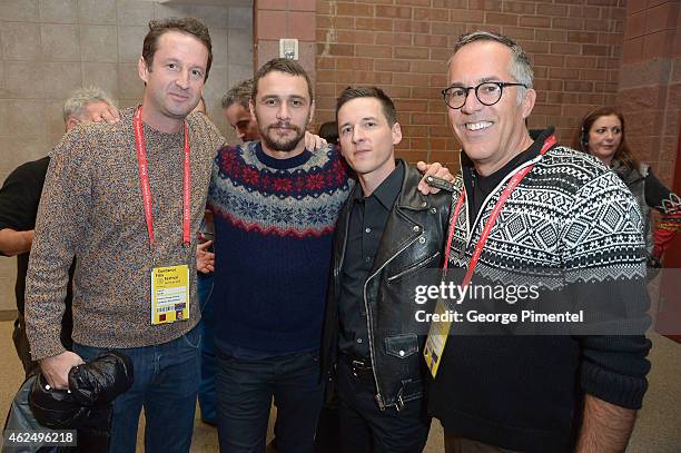 Sundance Film Festival Director of Programming Trevor Groth, actor James Franco, director Justin Kelly, and Sundance Film Festival Director John...