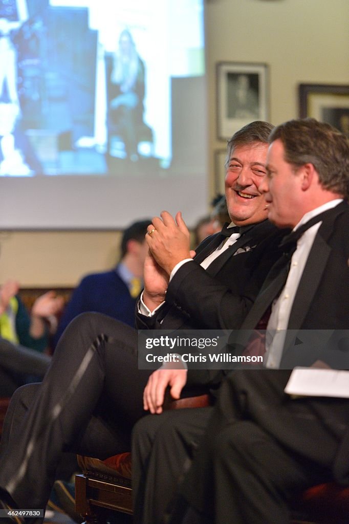 Stephen Fry Joins Debate At The Cambridge Union