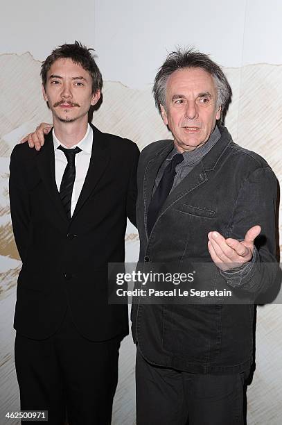 Swann Arlaud and Bruno Nuytten attend the 'Cesar - Revelations 2014' Cocktail Party and Dinner at Salons Chaumet on January 13, 2014 in Paris, France.